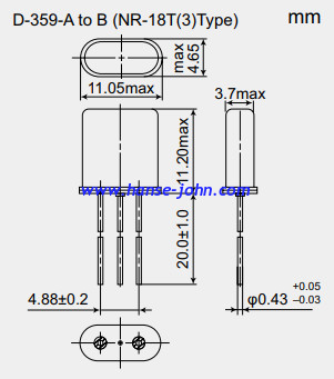 10.7Mhz crystal filter  10M12C   M. C. F. [ Monolithic Crystal Filters ]