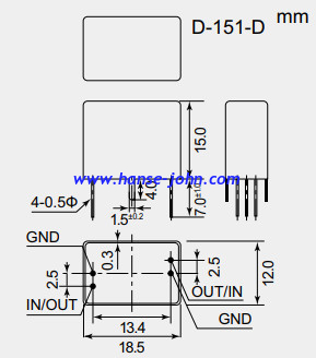 10.7Mhz crystal filter  10M12C   M. C. F. [ Monolithic Crystal Filters ]