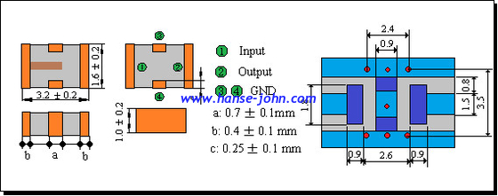 562.5Mhz  RF FILTERS  Microwave lowpass Filters  Low-Pass, High-Pass, Band-Pass, Band-Stop, Diplexers and Triplexers